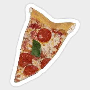 Pepperoni pizza with basil Sticker